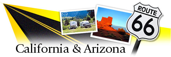 Follow Route 66 through California and Arizona Graphic