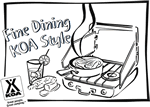 Color your Own Postcard - Fine Dining Postcard!