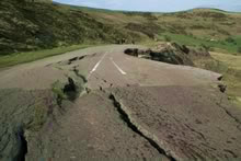 Earthquake Damaged Road